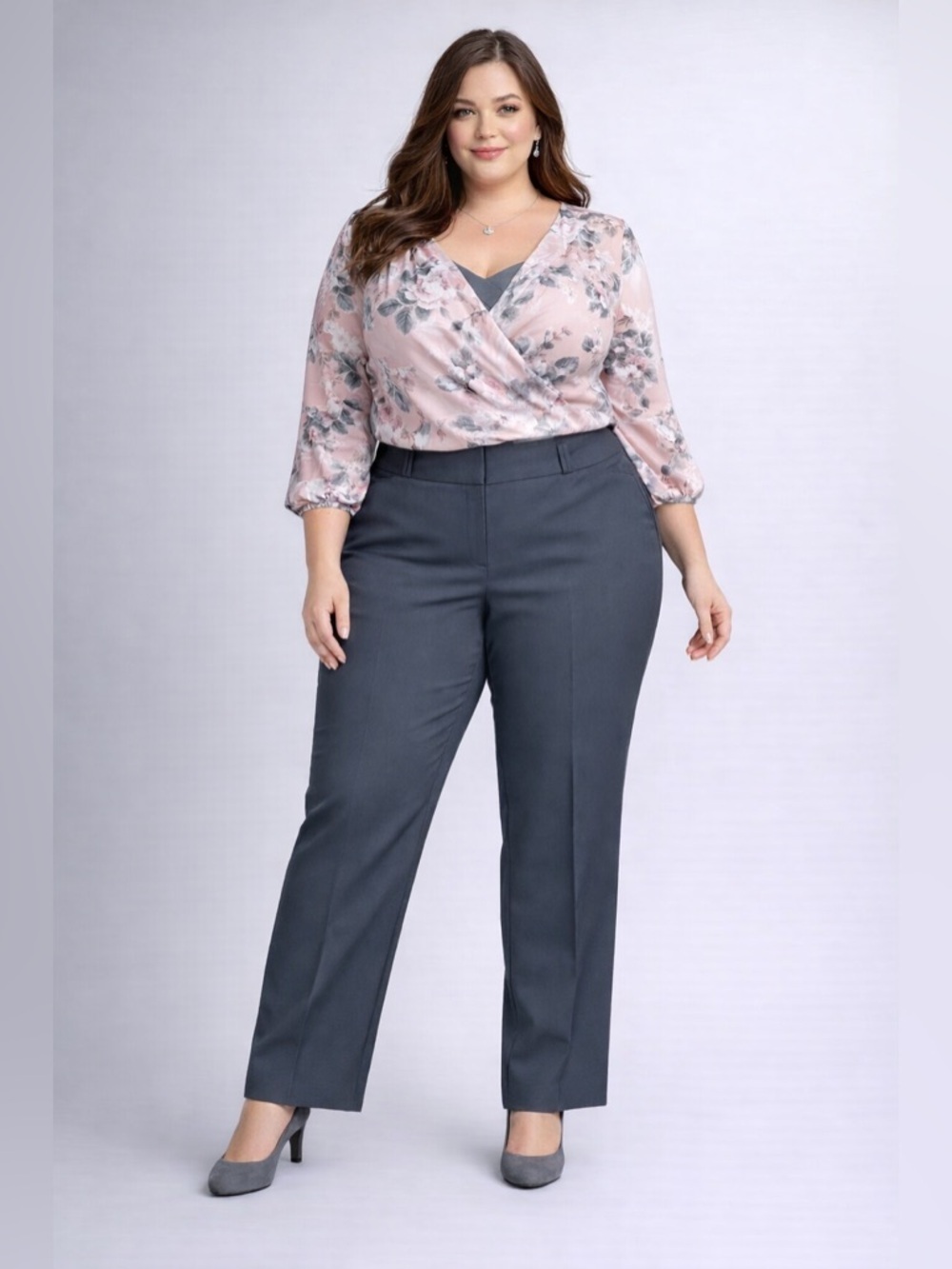 NWT Alfani SZ 20W charcoal grey bootcut trousers/waist 40”